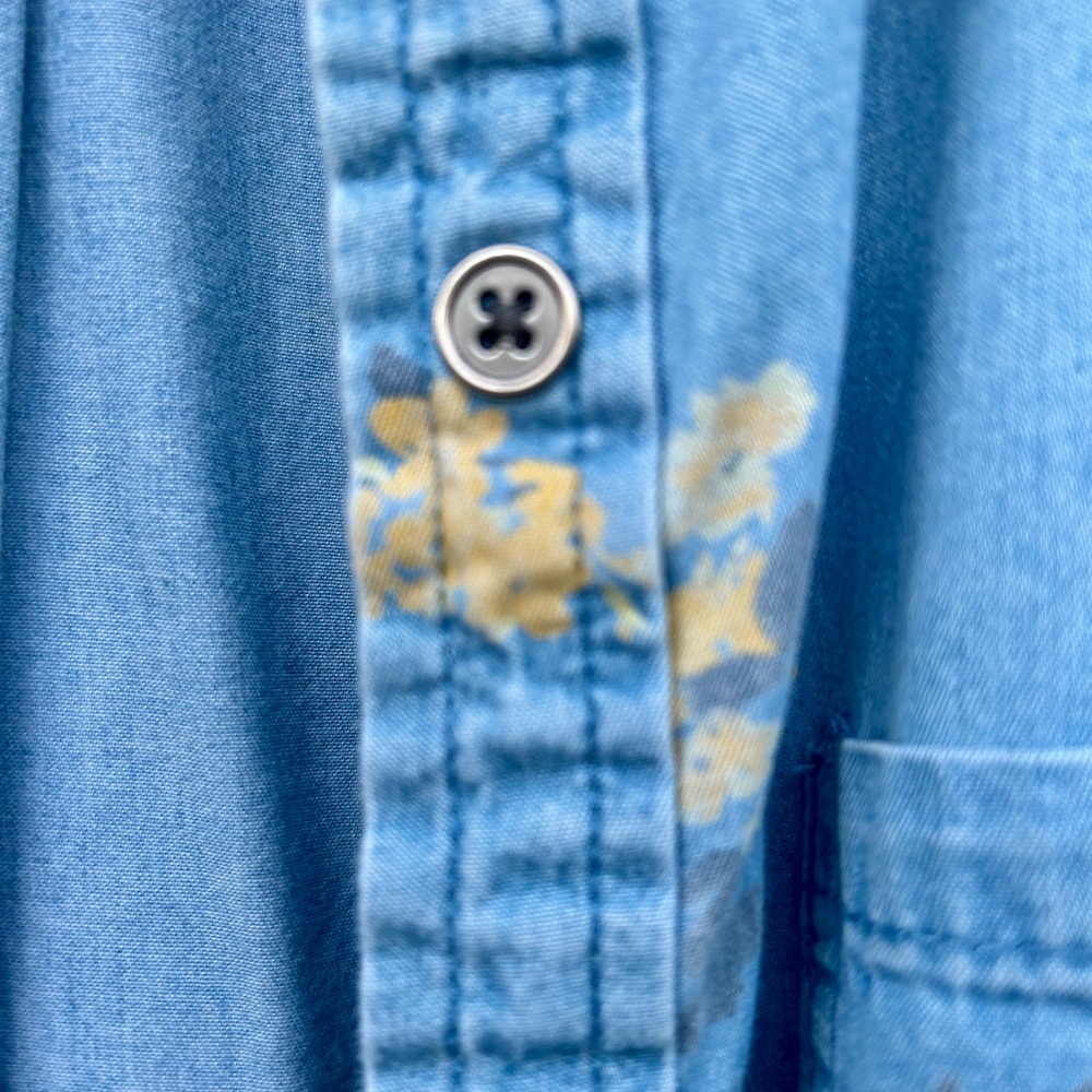 Style & Co Shirt Cottagecore Button Front Floral Shirt Sz. Medium Lightwright - Picture 9 of 11
